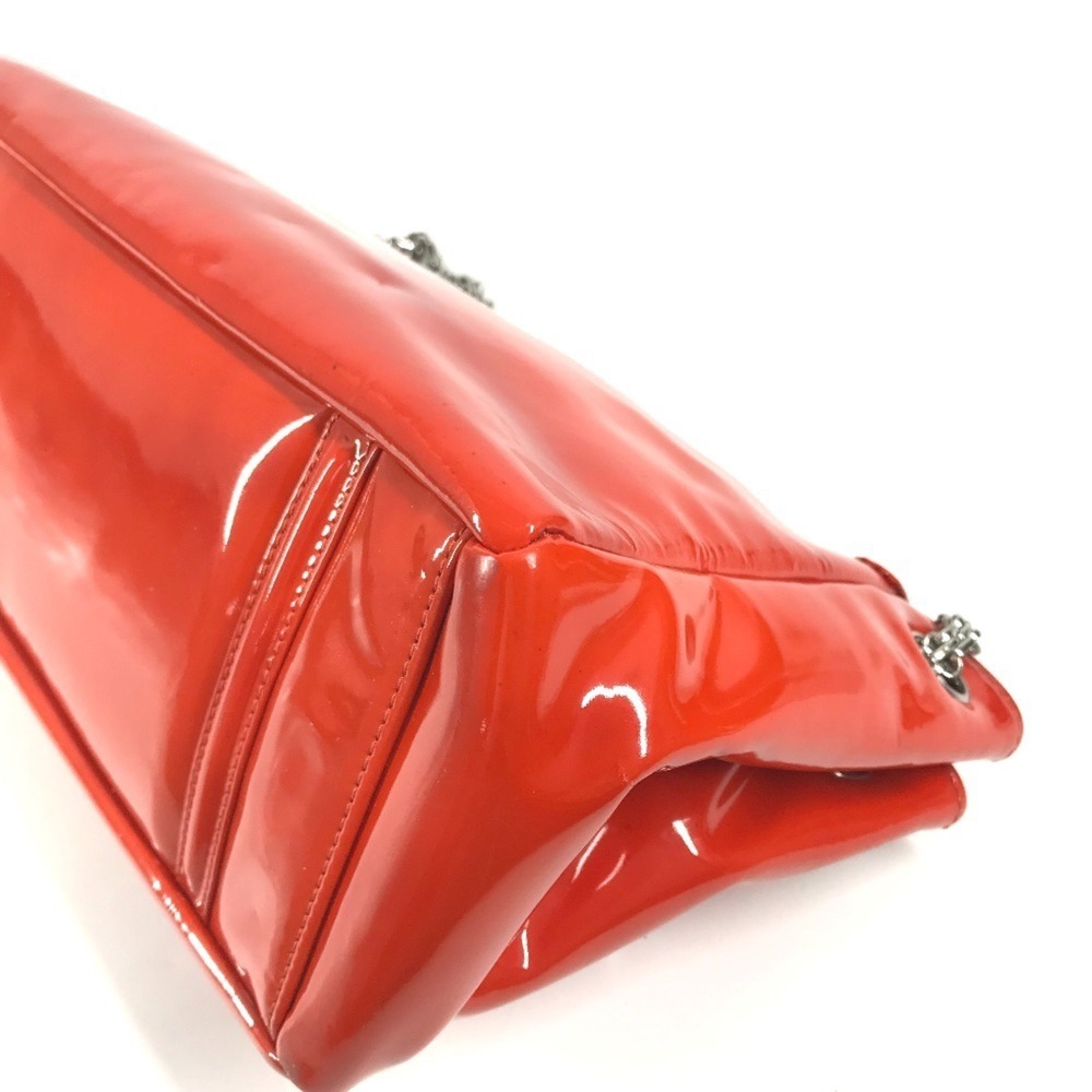 CHANEL Red Leather Logo Shoulder Bag - Picture 10 of 16